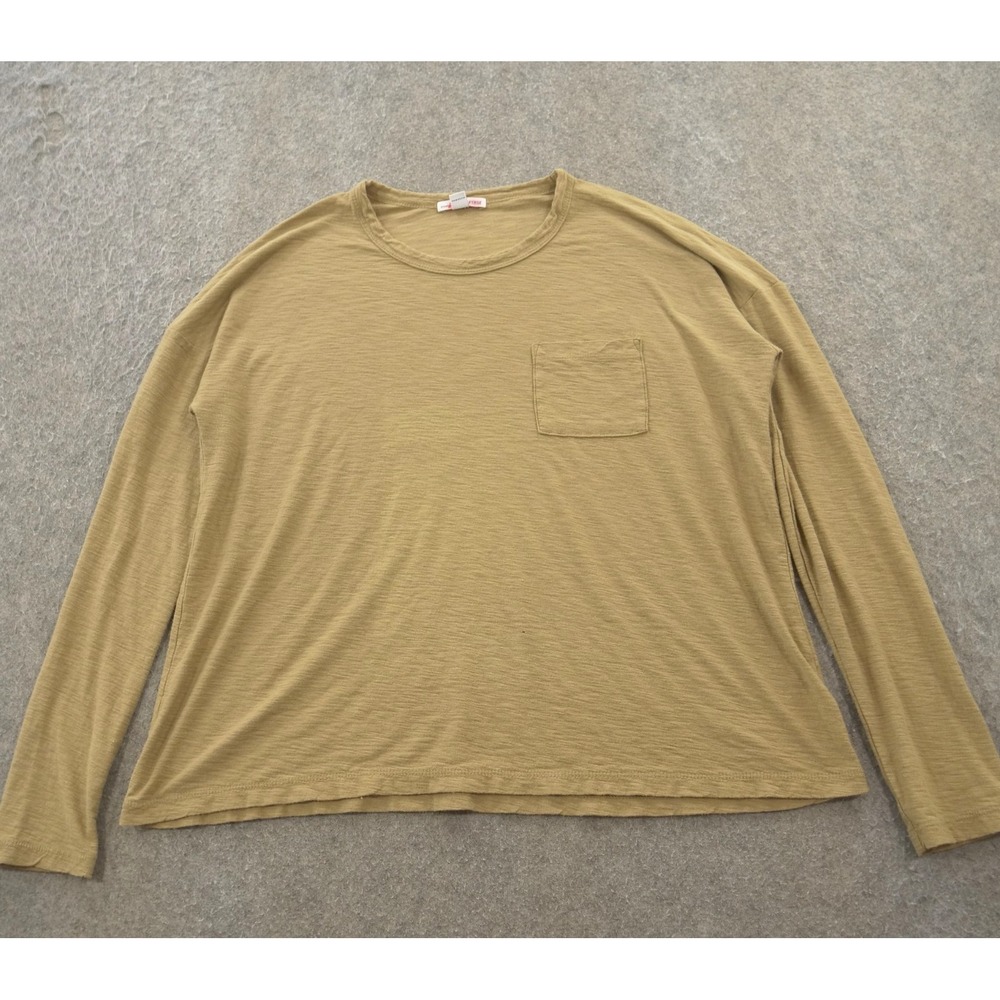 James Perse Sweatshirt Womens Large 3 Brown Pullover Long Sleeve Round Neck